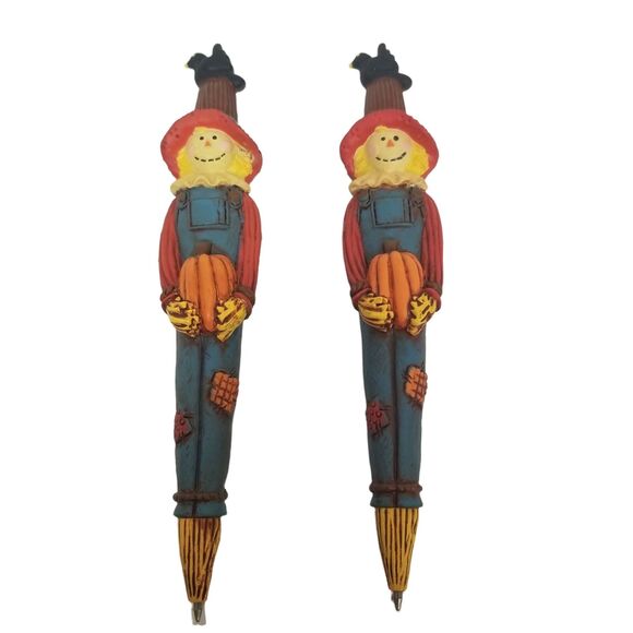 Set of Two (2) New In Box Avon Kids Scarecrow Pen Halloween - Picture 1 of 8
